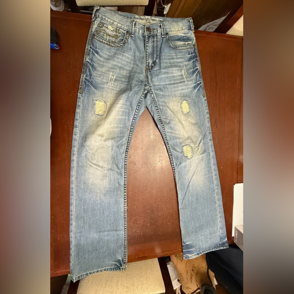 B tuff jeans distressed vintage western 32x34 100 %‎ cotton preppy